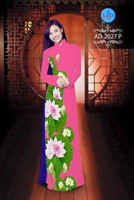 Vải áo dài hoa Sen-DT 1706