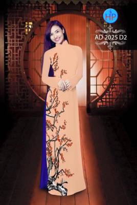 Vải áo dài cành hoa-DT 1708