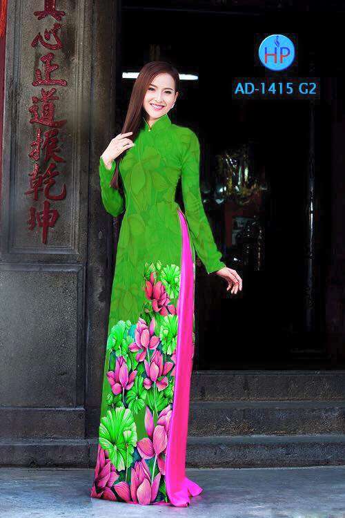 Vải áo dài hoa 3D Vải áo dài hoa 3D