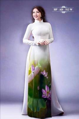Vải áo dài Lụa hoa Sen-DT 172