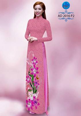 Vải áo dài hoa Ly-DT 1725