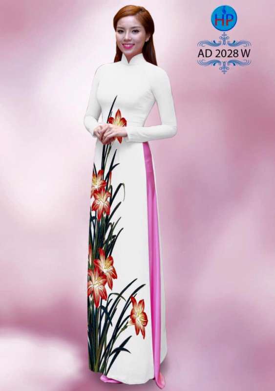 Vải áo dài hoa cỏ