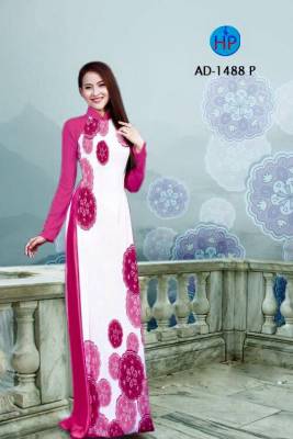 Vải áo dài hoa văn tròn-DT 1740
