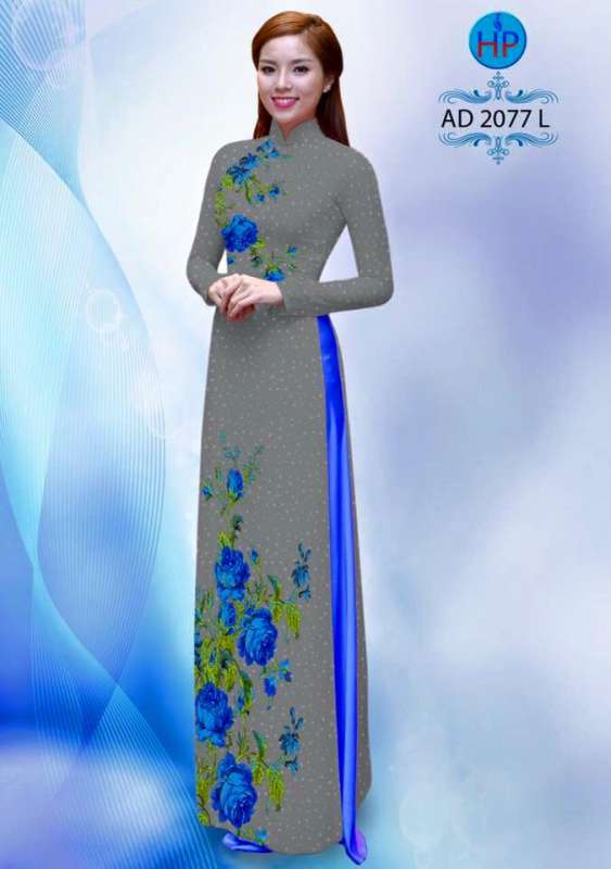 Vải áo dài hoa Hồng
