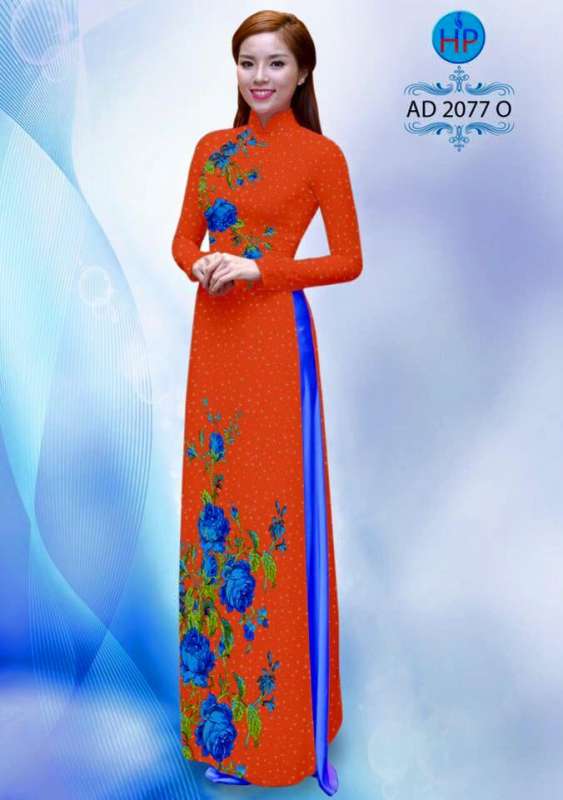 Vải áo dài hoa Hồng