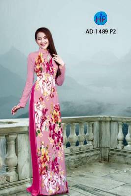 Vải áo dài hoa trải đều-DT 1742