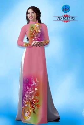 Vải áo dài hoa văn lạ mắt-DT 1743