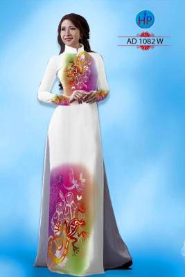 Vải áo dài hoa văn lạ mắt-DT 1743