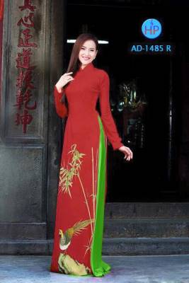 Vải áo dài chim Cúc Cu-DT 1748
