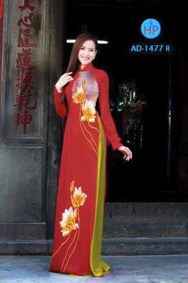 Vải áo dài hoa Sen-DT 1750