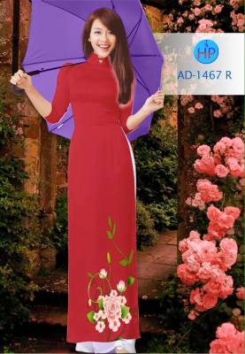 Vải áo dài hoa dưới-DT 1753