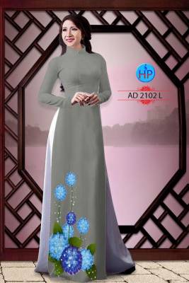 Vải áo dài hoa Bồ Công Anh-DT 1762
