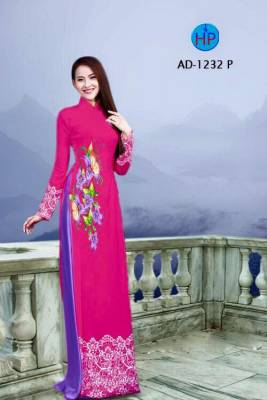 Vải áo dài hoa văn-DT 1798