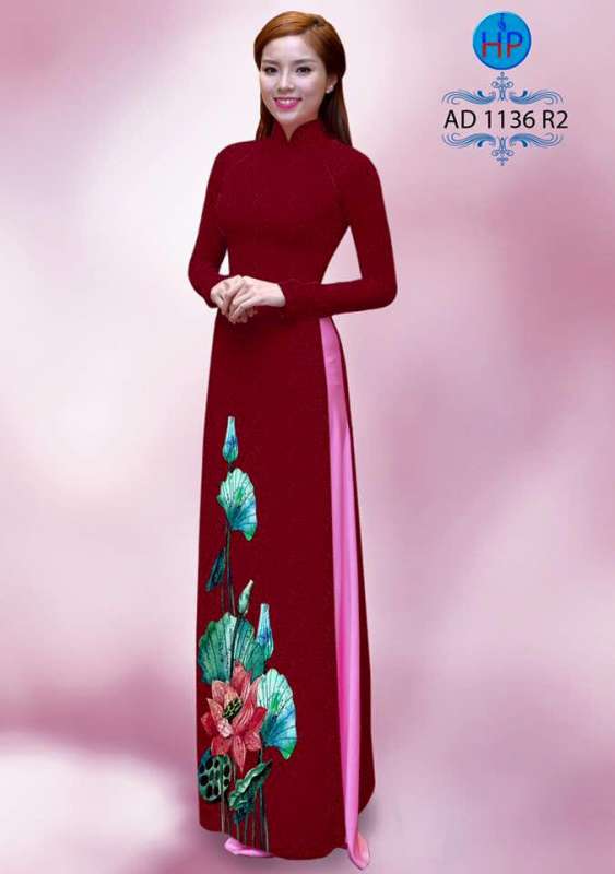 Vải áo dài hoa Sen Vải áo dài hoa Sen