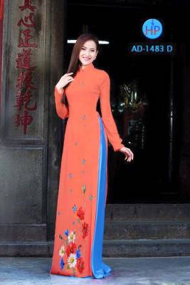 Vải áo dài hoa dưới-DT 1813