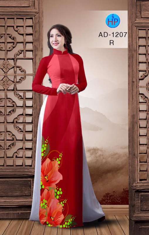 Vải áo dài hoa dưới