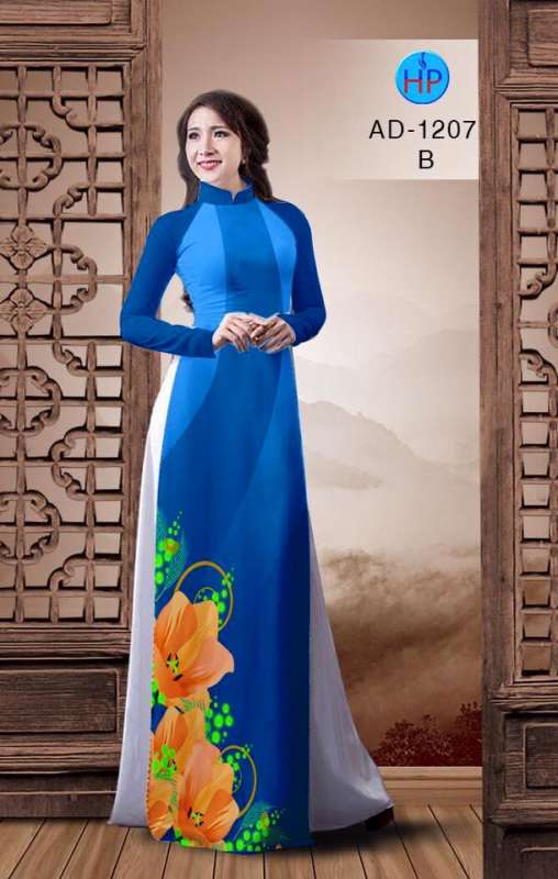 Vải áo dài hoa dưới