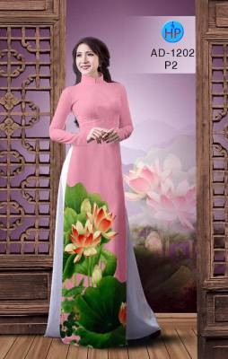 Vải áo dài hoa Sen-DT 1817