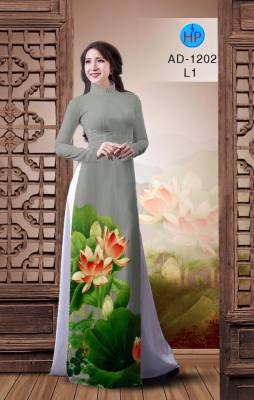Vải áo dài hoa Sen-DT 1817