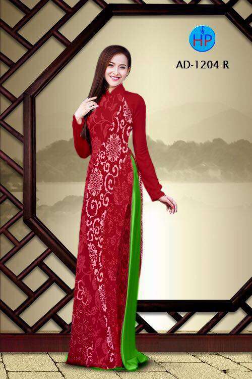 Vải áo dài hoa văn chạy dọc