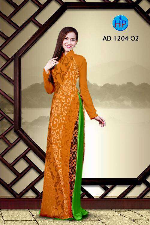 Vải áo dài hoa văn chạy dọc