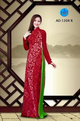 Vải áo dài hoa văn chạy dọc-DT 1819