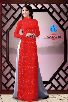 Vải áo dài chấm bi nhỏ-DT 1823