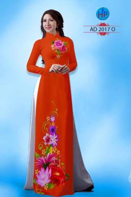 Vải áo dài hoa trên dưới-DT 1839