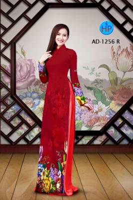 Vải áo dài hoa dưới-DT 1848