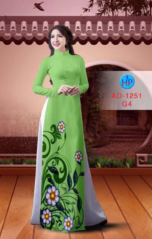 Vải áo dài hoa nhỏ
