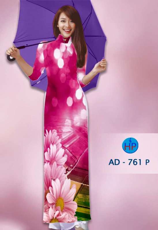 Vải áo dài hoa Cúc