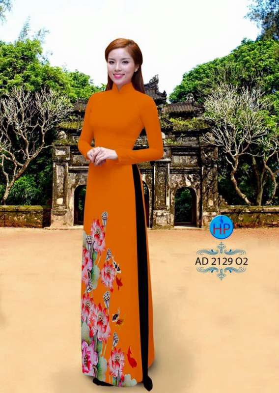 Vải áo dài cành hoa dưới