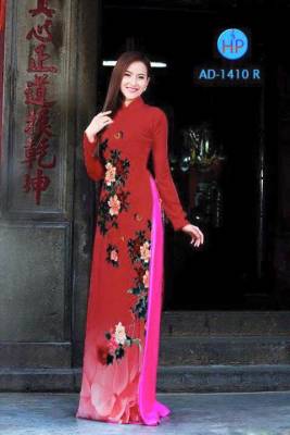 Vải áo dài hoa chạy dọc-DT 1884