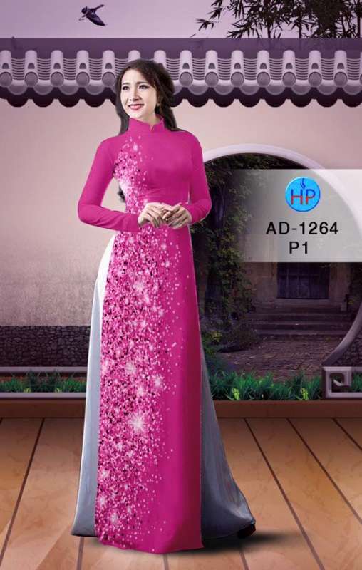 Vải áo dài họa tiết kim tuyến