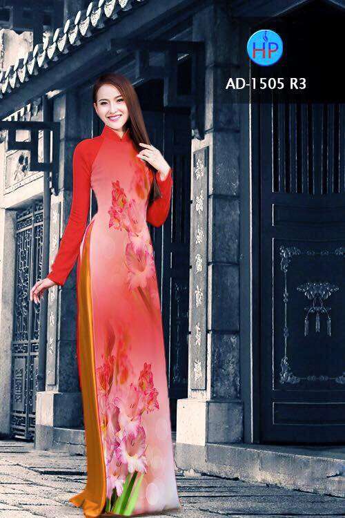 Vải áo dài hoa 3D mờ