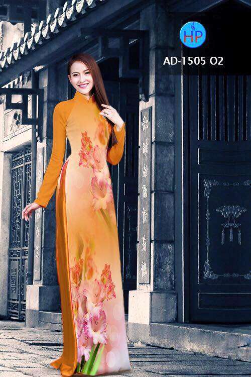 Vải áo dài hoa 3D mờ