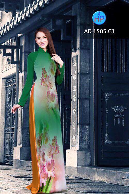 Vải áo dài hoa 3D mờ