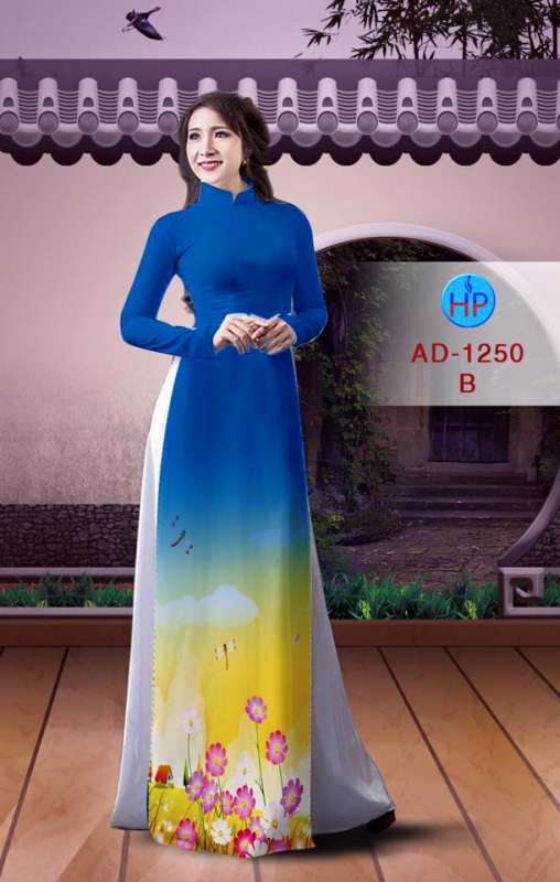 Vải áo dài hoa tà dưới Vải áo dài hoa tà dưới