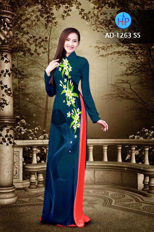 Vải áo dài hoa chạy dọc Vải áo dài hoa chạy dọc