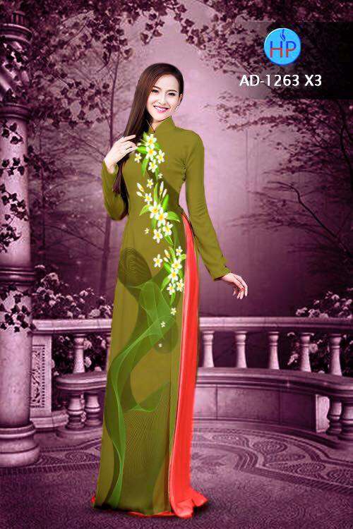 Vải áo dài hoa chạy dọc Vải áo dài hoa chạy dọc