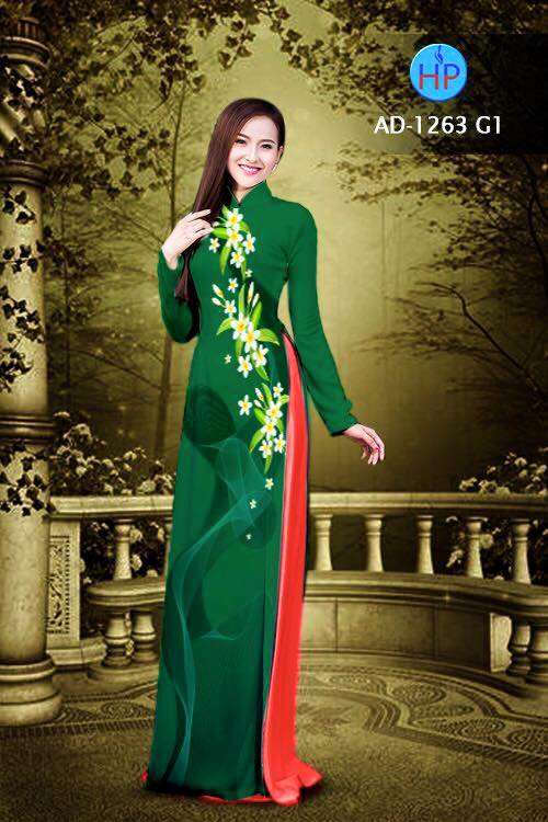 Vải áo dài hoa chạy dọc Vải áo dài hoa chạy dọc