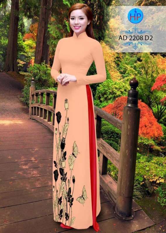 Vải áo dài hoa Bướm