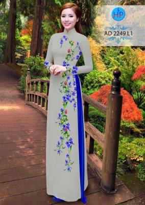 Vải áo dài hoa nhỏ chạy dọc-DT 1926
