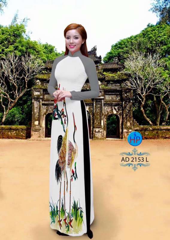 Vải áo dài chim cò
