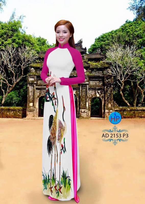 Vải áo dài chim cò