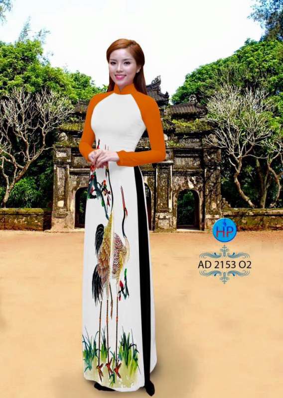 Vải áo dài chim cò