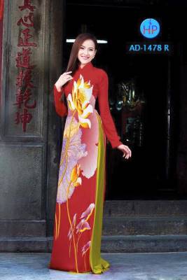 Vải áo dài hoa sen-DT 1936