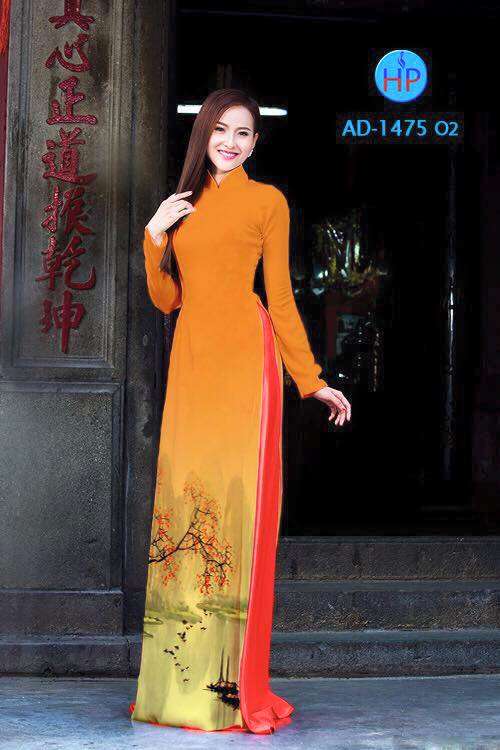 Vải áo dài phong cảnh