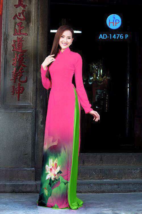 Vải áo dài hoa Sen