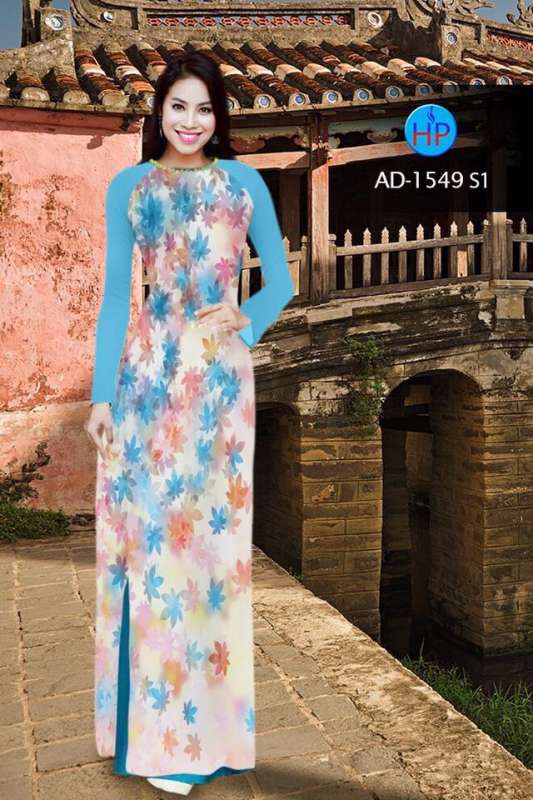 Vải áo dài hoa nhỏ